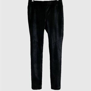 FREE PEOPLE S Black Shaping Faux Leather Suede Supple Leggings Skinny Vegan